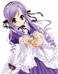  aria_(sister_princess) candy dress food hairband lolita_hairband lollipop purple_eyes purple_hair sister_princess solo swirl_lollipop tenhiro_naoto 