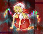  bad_id bad_pixiv_id blonde_hair flandre_scarlet harry_(namayake) hat red_eyes short_hair solo touhou wings 