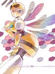  android armor breasts closed_eyes helmet honey_woman insect_wings medium_breasts rockman rockman_(classic) skirt smile solo wings 
