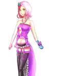  1girl alisa_boskonovich android breasts dress glove gloves multicolored_hair namco solo tekken thighhighs 
