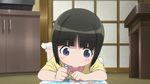  1girl animated animated_gif black_hair blue_eyes blush child crayon drawing gokou_tamaki ore_no_imouto_ga_konna_ni_kawaii_wake_ga_nai short_hair smile socks 