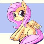  cute cutie_mark equine female feral fluttershy_(mlp) friendship_is_magic fur hair horse long_hair mammal mewball my_little_pony pegasus pink_hair pony simple_background smile solo wings yellow_fur 