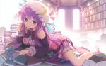  an2a book glasses patchouli_knowledge touhou wind_mail 
