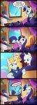  blonde_hair blue_eyes bow_tie brush chair cloud comic dialog drawing dress english_text equine female feral flower friendship_is_magic glowing hair hat horn horse levitation long_hair madmax magic male mammal my_little_pony parody pony prince_blueblood_(mlp) purple_eyes rarity_(mlp) scissors sitting sky sparkles tan575 text unicorn vase window 