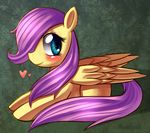  blue_eyes blush equine female feral fluttershy_(mlp) friendship_is_magic fur hair hair_over_eye horse long_hair looking_at_viewer mammal mewball my_little_pony pegasus pink_hair pony simple_background smile solo wings yellow_fur young 