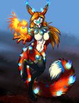  2013 anthro black_paws blue_eyes cybercat hair lady-cybercat orange_hair 