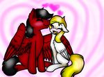  &lt;3 blush cotton_canvas couple equine female fur horse lesbian licking lightning_chaser_(character) mammal my_little_pony pegasus pony tongue white_fur wings 