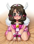  1girl ami_fujikawa asato-itsumi breasts brown_eyes brown_hair cure_happy cure_happy_(cosplay) glasses large_breasts plump precure smile_precure! 