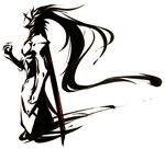  armor blazblue hakumen huge_weapon inkblot male_focus noco solo sword weapon 