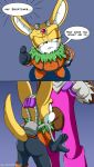  anthro archie_comics butt camel_toe chinchilla clothed clothing digital_media_(artwork) duo fellatio female fluffy forced fur gloves hedgehoglove male male/female mammal oral overweight penis rape rodent sex short_stack slightly_chubby sonic_(series) surprise text thunderbolt_the_chinchilla 