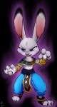  beerus crossover disney dragon_ball dragon_ball_super female fighting_stance glowing judy_hopps lagomorph mammal rabbit solo w4g4 zootopia 