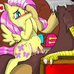  &lt;3 2013 abdominal_bulge antlers blush cowgirl_position cutie_mark discord discord_(mlp) draconequus duo equine female feral feral_on_feral fluttershy fluttershy_(mlp) friendship_is_magic hair horn horse inside interspecies male mammal my_little_pony on_top one_eye_closed pegasus penetration penis pink_hair pony pussy sex size_difference straddling straight tears trembling vaginal vaginal_penetration wing_boner wings wonton_soup 
