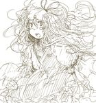  asae_(apricot) bad_id bad_pixiv_id brown face hat long_hair monochrome open_mouth sketch solo touhou yakumo_yukari 