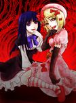  bad_id bad_pixiv_id frederica_bernkastel hat lambdadelta misumi_kouji multiple_girls pink_hat socks striped striped_legwear umineko_no_naku_koro_ni 