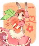  animal_ears bloomers bunny_ears carrot miyako_(xxxbibit) original solo underwear 