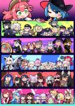  6+girls @_@ ^_^ absurdres ahoge airani_iofifteen akai_haato aki_rosenthal alternate_costume amane_kanata animal_ear_fluff animal_ear_piercing animal_ears anya_melfissa aqua_eyes azki_(4th_costume)_(hololive) azki_(hololive) black_hair black_hat black_horns blonde_hair blue_eyes blue_hair blue_shirt blush braid breasts brown_hair cat_ears cat_tail cecilia_immergreen center-flap_bangs cleavage closed_eyes coat colored_inner_hair cone_hair_bun demon_horns dog_ears double_bun eyewear_on_head feathers fedora flower fox_ears fox_tail fuwawa_abyssgard gigi_murin gradient_background gradient_hair green_eyes grey_hair grin hair_between_eyes hair_bun hair_flower hair_intakes hair_ornament hairclip hakos_baelz hakui_koyori halo hat heart heart_ahoge heterochromia highres himemori_luna hiodoshi_ao hololive hololive_dev_is hololive_english hololive_indonesia horns hoshimachi_suisei hoshimachi_suisei_(oriental_suit) houshou_marine ichijou_ririka irys_(hololive) jb_jagbung juufuutei_raden kazama_iroha korean_commentary koseki_bijou kureiji_ollie la+_darknesss lapels large_breasts lion_ears mixed-language_commentary mococo_abyssgard moona_hoshinova mori_calliope mouse_ears multicolored_hair multiple_girls musical_note musical_note_hair_ornament nakiri_ayame nanashi_mumei natsuiro_matsuri necktie nekomata_okayu nekomata_okayu_(1st_costume) nerissa_ravencroft ninomae_ina'nis notched_lapels nurse nurse_cap official_alternate_costume omaru_polka one_eye_closed ookami_mio oozora_subaru open_clothes open_mouth otonose_kanade ouro_kronii pavolia_reine pentagram pink_eyes pink_hair pink_necktie police police_hat police_uniform purple_eyes rabbit_ears raora_panthera red_hair roboco-san sakura_miko sheep_horns shirakami_fubuki shirogane_noel shirt shishiro_botan side_ponytail smile star_(symbol) star_halo star_in_eye streaked_hair striped_horns sunglasses symbol_in_eye tail takane_lui teeth todoroki_hajime tokino_sora tokino_sora_(streetwear) tokoyami_towa tongue tsunomaki_watame usada_pekora vestia_zeta virtual_youtuber watson_amelia white_coat white_flower white_hair wolf_ears yellow_eyes yukihana_lamy 