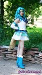  bishoujo_senshi_sailor_moon blue_hair cosplay curly_hair gloves high_heels kaiou_michiru photo sailor_fuku sailor_neptune school_uniform serafuku shoes 