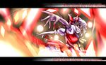  bad_id bad_pixiv_id blonde_hair fingernails flandre_scarlet grin hat kohcy long_fingernails red_eyes short_hair smile solo touhou wallpaper wings 