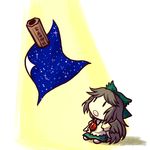  arm_cannon cape chibi open_mouth red_eyes reiuji_utsuho simple_background socha solo space third_eye touhou translated weapon |_| 