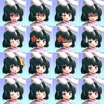  animal_ears black_hair bunny_ears chart expressions inaba_tewi lowres red_eyes short_hair touhou weroro 