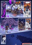 angry anthro axe battle_axe bear big_breasts big_butt blood blood_from_mouth blood_from_wound blood_in_mouth blood_on_ground bodily_fluids breasts bruised butt charge charger charging colored_blood cough coughing_blood domestic_cat double_axe drooling duo eyes_closed felid feline felis female feral half-closed_eyes hi_res kneeling leopold_(zummeng) lion long_tongue male mammal miralle muscular muscular_anthro muscular_male narrowed_eyes navel pantherine purple_blood running saliva snow snowstorm thick_thighs tongue unusual_blood unusual_bodily_fluids wide_hips wounded wrath zummeng