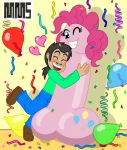  &lt;3 2012 balloon blue_eyes blush friendship_is_magic hug human inflatable mammal meanmotorscooter my_little_pony penis penis_creature pinkie_pie_(mlp) 