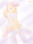  anthro anthrofied clothed clothing crossgender cub cutie_mark_crusaders equine friendship_is_magic fur hair hyper krystil lamiaaaa looking_at_viewer male mammal my_little_pony orange_fur pegasus penis plain_background purple_eyes purple_hair scootaloo scootaloo_(mlp) socks solo tongue tongue_out wings young 