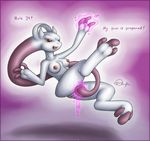  2013 3_fingers 3_toes anthro breasts dialog english_text female forceswerwolf legendary_pok&#233;mon masturbation mega_evolution mega_mewtwo_y mewtwo nintendo pok&#233;mon pok&#233;morph porkyman red_eyes solo text video_games 