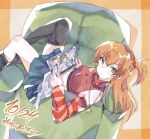  1girl 3boys ahoge akizuki_ryo antenna_hair arm_up asymmetrical_legwear bare_shoulders birthday black_socks black_thighhighs blue_skirt breasts brown_hair chair closed_mouth clothes_around_waist commentary_request concert crop_top dated detached_sleeves english_text fake_video gloves green_eyes happy_birthday hat high_collar holding holding_microphone holding_tablet_pc idol idol_clothes idolmaster idolmaster_dearly_stars idolmaster_side-m jacket jacket_around_waist jewelry kabuto_daigo kneehighs long_hair long_sleeves looking_at_viewer looking_to_the_side lying medium_breasts microphone midriff multicolored_sleeves multiple_boys music nara1508 neckerchief necklace no_eyes official_alternate_costume on_back on_chair one_side_up open_clothes open_jacket open_mouth orange_hair orange_sleeves pendant pink_hair pointing pointing_up red_sleeves red_tank_top sakurai_yumeko short_hair sidelocks singing single_sock single_thighhigh skirt smile socks solo_focus star_(symbol) star_necklace striped_sleeves tablet_pc tank_top thighhighs tsukumo_kazuki white_gloves white_jacket white_neckerchief 