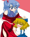  akasode_(tyaramu) alice_margatroid alice_margatroid_(pc-98) bare_shoulders mature mother_and_daughter motherly multiple_girls shinki touhou touhou_(pc-98) 