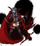  bad_id bad_pixiv_id black_hair cape chain genderswap genderswap_(mtf) green_eyes grin image_comics mask nicole_(lion) smile solo spawn spawn_(spawn) spikes thighhighs 