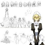  6+girls alien aoguu bad_id bad_pixiv_id expressions fancy feathered_wings feathers futaba_channel harpy height_difference inui itai kirin_(nijiura_maid) maid monster_girl multiple_girls nijiura_maids partially_colored pixie_cut puffy_sleeves sketch wings yabai 