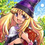  artist_request bangs blonde_hair grimgrimoire lillet_blan long_hair lowres solo witch 