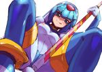  blush breasts capcom fairy_leviathan leviathan_(rockman) mega_man mega_man_zero nipples polearm rockman rockman_zero spear suteito weapon 