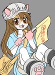  2018 absurd_res alternate_species anthro blush brown_eyes cells_at_work! clothed clothing cub female flag furrification hat hi_res looking_at_viewer mammal noriya_kamikawa open_mouth platelet_(cells_at_work!) rodent smile solo young 