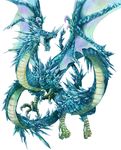  crystal dragon eastern_dragon gigandal_federation highres michii_yuuki no_humans pixiv_fantasia pixiv_fantasia_3 wings 
