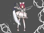  artist_request bow deathsmiles frills gothic_lolita lolita_fashion pink_hair red_eyes ribbon solo thighhighs windia_(deathsmiles) wings 