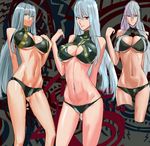  bikini breasts cleavage contrapposto derivative_work huge_breasts makacoon selvaria_bles senjou_no_valkyria senjou_no_valkyria_1 silver_hair slender standing swimsuit 