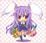 animal_ears bunny_ears chibi chocolat_(momoiro_piano) duplicate reisen_udongein_inaba solo thighhighs touhou 