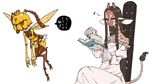  antennae bee_girl crown extra_eyes furry giraffe insect_girl insect_wings jon_henry_nam monster_girl multiple_arms multiple_girls non-web_source original pixiv wings 