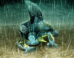  bad_pixiv_id buttai gen_3_pokemon irima_(doron) no_humans pokemon pokemon_(creature) rain solo swampert 