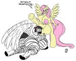  anthro anthrofied badgerben balls big_breasts big_penis breasts cutie_mark dickgirl equine erection female fluttershy fluttershy_(mlp) friendship_is_magic hair horse huge_breasts huge_penis hyper hyper_breasts intersex mammal my_little_pony nipples pegasus penis pony smile text wings zebra 