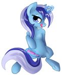  colgate_(mlp) equine female feral friendship_is_magic horn mammal minuette my_little_pony pussy smile solo sugarcup unicorn 