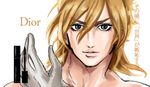  blonde_hair blue_eyes diego_brando gloves jojo_no_kimyou_na_bouken makeup male_focus namesake nao_(n0803) pun solo steel_ball_run 