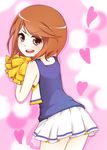  akasaki_chinatsu brown_eyes brown_hair cheerleader chuunibyou_demo_koi_ga_shitai! cosplay i.u.y kinuhata_saiai pom_poms seiyuu_connection short_hair solo to_aru_kagaku_no_railgun to_aru_majutsu_no_index 