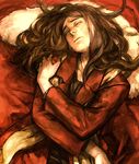  black_hair fate/zero fate_(series) long_hair lord_el-melloi_ii male_focus older sleeping solo ttakuann waver_velvet 