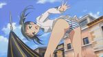  animated animated_gif ass bare_legs bent_over black_hair boat building cloud day francesca_lucchini from_behind green_eyes looking_back outdoors panties sky spanking strike_witches striped striped_panties twintails underwear water watercraft world_witches_series 