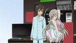  1girl ahoge animated animated_gif apron blush haiyore!_nyaruko-san lowres nyarlathotep_(nyaruko-san) 