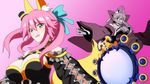  animal_ears bad_id bad_pixiv_id breasts cleavage dual_persona fate/extra fate/extra_ccc fate_(series) fox_ears fox_tail japanese_clothes large_breasts magi_the_labyrinth_of_magic mirror multiple_girls ofuda parody pink_hair projected_inset style_parody suiten_nikkou_amaterasu_yanoshisu_ishi tail tamamo_(fate)_(all) tamamo_no_mae_(fate) twintails yakitori_(oni) yellow_eyes 