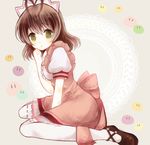  antenna_hair brown_eyes brown_hair clannad furukawa_nagisa highres rinlen02 short_hair thighhighs waitress 